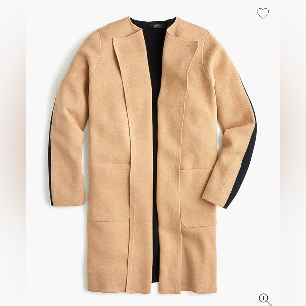 NWT J.Crew Juliette collarless sweater-blazer in colorblock - Size M